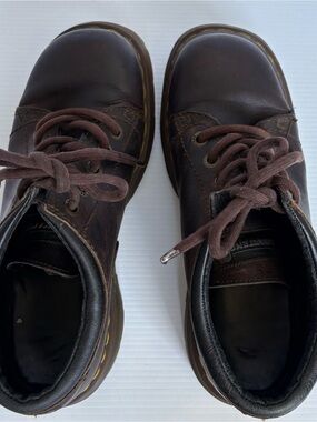Vintage Dr. Martens 9024 Made in England Brown Leather Chunky Shoes Size US 10